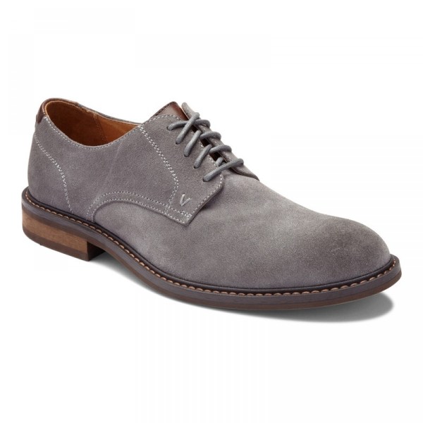 Vionic Dress Shoes Ireland - Graham Derby Grey - Mens Shoes Online | EOGFK-6730